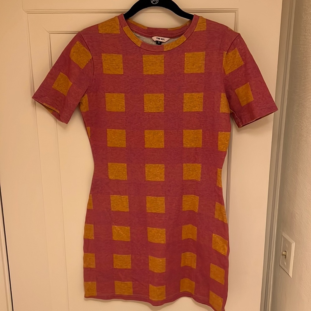 The Kit | Gingham Dress | Pink and Orange | Small